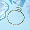 304 Stainless Steel Bar Link Chain Bracelets for Women BJEW-JB10589-01-2