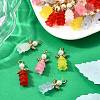 50Pcs 5 Colors ABS Plastic Imitation Pearl Pendants PALLOY-JF03909-5