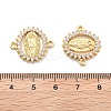 Rack Plating Brass Micro Pave Clear Cubic Zirconia Religion Virgin Mary Connector Charms KK-H449-61G-05-NR-3