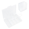 6Pcs Rectangle Polypropylene(PP) Bead Storage Container CON-AN0001-01-1