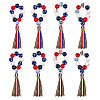 SUPERFINDINGS Independence Day Wood Bead Napkin Rings AJEW-FH0003-52-1