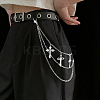 1Pc Iron 3 Layer Cross Tassel Trousers Chains AJEW-SC0031-16-5