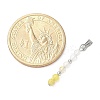 Faceted Round Natural Quartz Crystal & Gold Rutilated Quartz & Yellow Opal Beaded Pendants PALLOY-JF03529-04-4