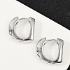 Brass D-Shaped Hoop Earrings EJEW-Q016-17P-1