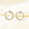 Tarnish Resistant 304 Stainless Steel Retractable Clip-on Hoop Earrings STAS-I097-078P-4