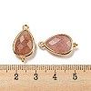 Natural Strawberry Quartz Faceted Pendants G-M431-15G-11-3
