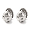 304 Stainless Steel Clear Cubic Zirconia Hoop Earrings for Women EJEW-Z076-03P-05-1