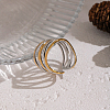 304 Stainless Steel Open Cuff Rings NH1895-2-1