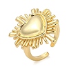 Rack Plating Brass Cuff Finger Rings for Women RJEW-C114-18B-G-1