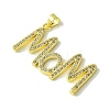 Mother's Day Real 18K Gold Plated Brass Micro Pave Cubic Zirconia Pendants KK-H472-06C-G01-2