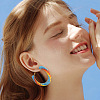 Handmade Glass Seed Beads Hoop Earrings HZ1102-2