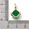 Natural Green Onyx Agate(Dyed & Heated) Faceted Rhombus Pendants KK-F899-03E-G-3