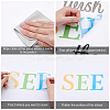Translucent PVC Self Adhesive Wall Stickers STIC-WH0015-003-6