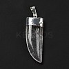 Natural Quartz Crystal Pendants G-P474-04S-07-3