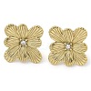 Ion Plating(IP) 304 Stainless Steel Stud Earrings EJEW-B109-05G-1