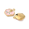 304 Stainless Steel Enamel Pendants STAS-I346-01G-02-2