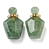 Faceted Natural Green Strawberry Quartz Pendants G-A225-01B-G-1
