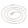 201 Stainless Steel Round Snake Chain Necklaces for Women NJEW-G140-06B-P-1-2