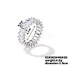 Fashionable Brass Rhinestone Plaid Ring Jewelry AJ1703-6-1