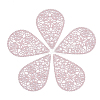 430 Stainless Steel Filigree Pendants X-STAS-S108-15D-1
