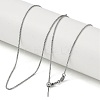 304 Stainless Steel Box Chains Necklaces NJEW-H042-09P-1