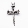 Retro 304 Stainless Steel Cross Gothic Pendants STAS-E094-08AS-1