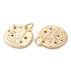 Brass with Cubic Zirconia Pendants KK-K333-57G-2