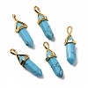 Synthetic Turquoise Pointed Pendants G-K329-11G-1