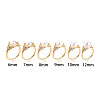 Flower Brass Micro Pave Cubic Zirconia Cup Peg Ring Settings KK-T076-09G-4