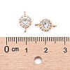 Flower Brass Micro Pave Cubic Zirconia Links Connectors LS-X-ZIRC-L054-09KCG-NR-4
