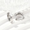 304 Stainless Steel Polishing Effect Hoop Earrings EJEW-M001-35P-3
