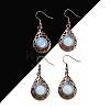 Opalite Teardrop Dangle Earrings EJEW-B055-02R-21-1