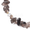 Natural Obsidian Chip & Glass Beaded Anklets AJEW-AN00682-07-3