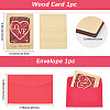 Valentine's Day Wooden Greeting Cards DIY-CP0011-91B-2