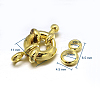 Brass Spring Ring Clasps X-KK-L082B-01G-3