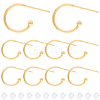 40Pcs 304 Stainless Steel Stud Earring Findings STAS-SC0010-33G-1
