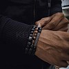 Fashion Retro Black Matte Bracelet Set with Zircon Crown ZZ8347-4-1