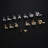 Stainless Steel Micro Pave Clear Cubic Zirconia Internally Threaded Labrets WGBE4CC-09-3