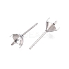 Non-Tarnish 316 Surgical Stainless Steel Stud Earring Setting X-STAS-S117-023B-2