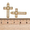 304 Stainless Steel Micro Pave Cubic Zirconia Pendants STAS-A132-04B-G-3