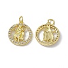 Real 18K Gold Plated Brass Micro Pave Clear Cubic Zirconia Pendants KK-E068-VB409-6-1