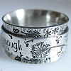 Dandelion with Word Pattern Alloy Finger Rings FS-WG2A4E2-05-1