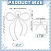 2 Pairs 2 Styles Bowknot Plastic Imitation Pearl Shoe Charms DIY-FG0006-80-2