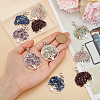 10Pcs 5 Styles Natural Amethyst & Lapis Lazuli & Rose Quartz & Garnet & Flower Amazonite Chip Tree of Life Big Pendants PALLOY-HY00014-3