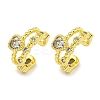 Brass Micro Pave Clear Cubic Zirconia Cuff Earrings for Women EJEW-C104-048G-1