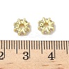 Flat Round Brass Micro Pave Clear Cubic Zirconia Beads KK-K293-72G-2