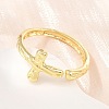 Brass Cuff Open Rings KK-Z165-02G-3