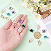 16Pcs 8 Color Druzy Resin Pendants RESI-FH0001-36-3