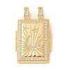 Brass Micro Pave Cubic Zirconia Pendants KK-U053-20G-04-1