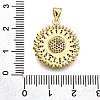Rack Plating Brass Micro Pave Cubic Zirconia Pendants KK-K401-52B-G-3